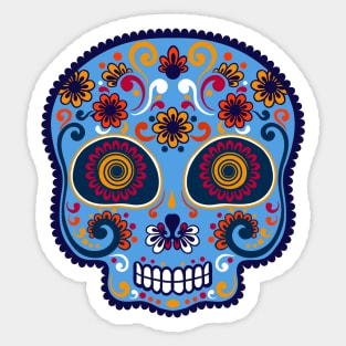 Calavera azul pink Sticker